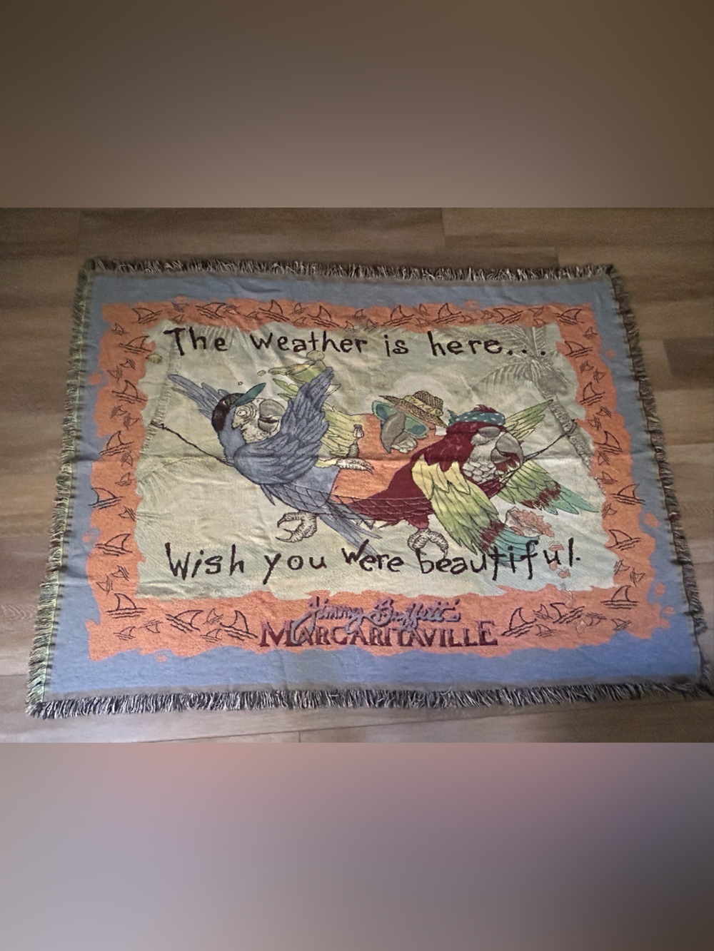 Tommy Bahama Margaritaville Parrot Wall Tapestry - Multi